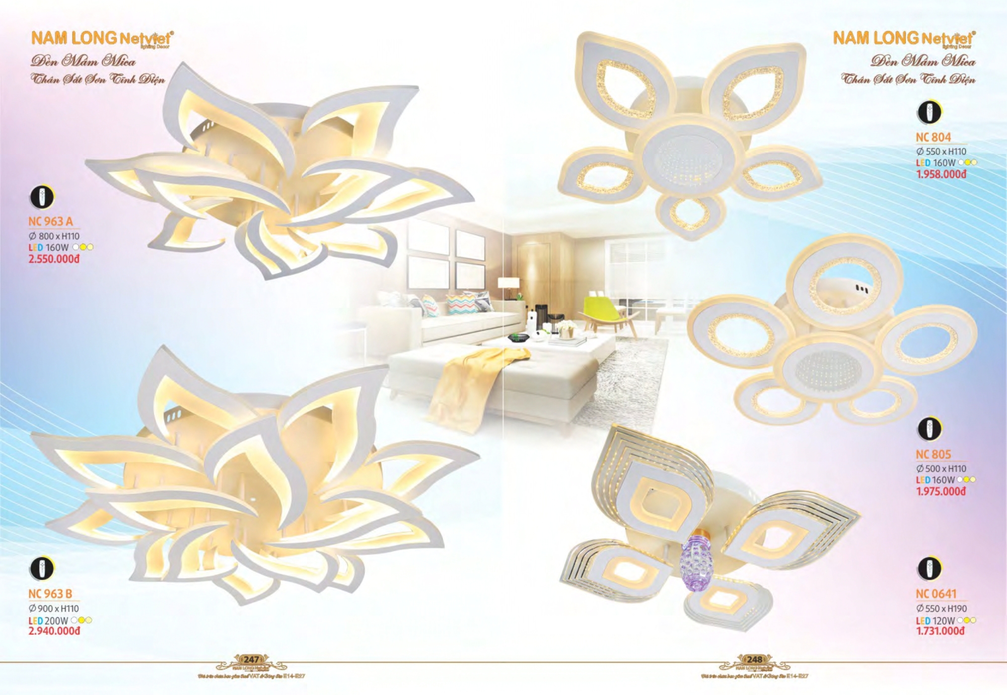 Bảng giá đèn trang trí Nam Long